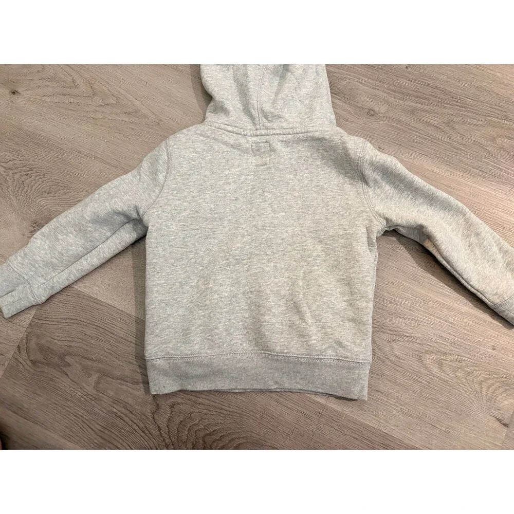 Boys Girls Unisex Gap‎ Hoodie 4T Grey with Navy Lettering GUC